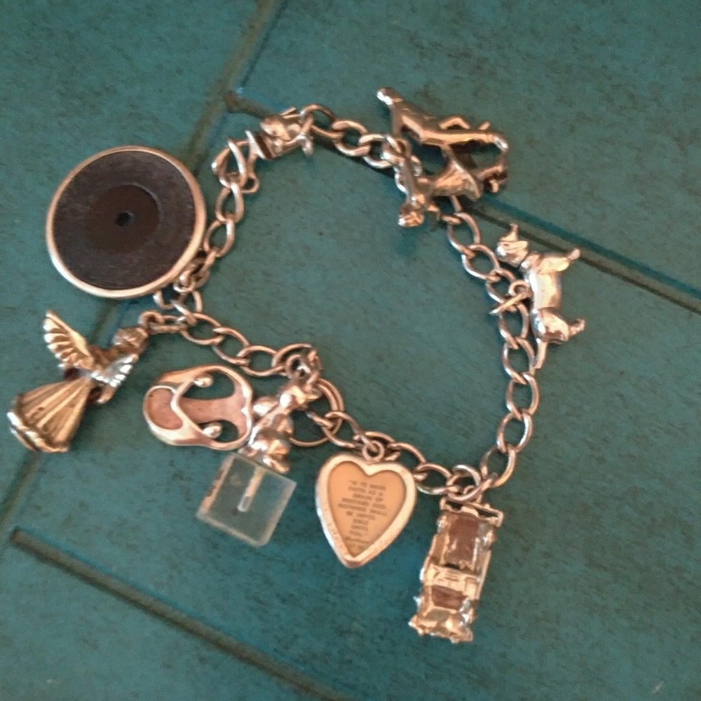sterling silver charm bracelet..