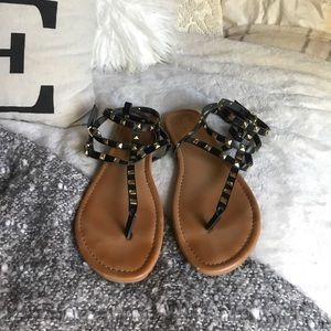 Studded Gladiator Sandals