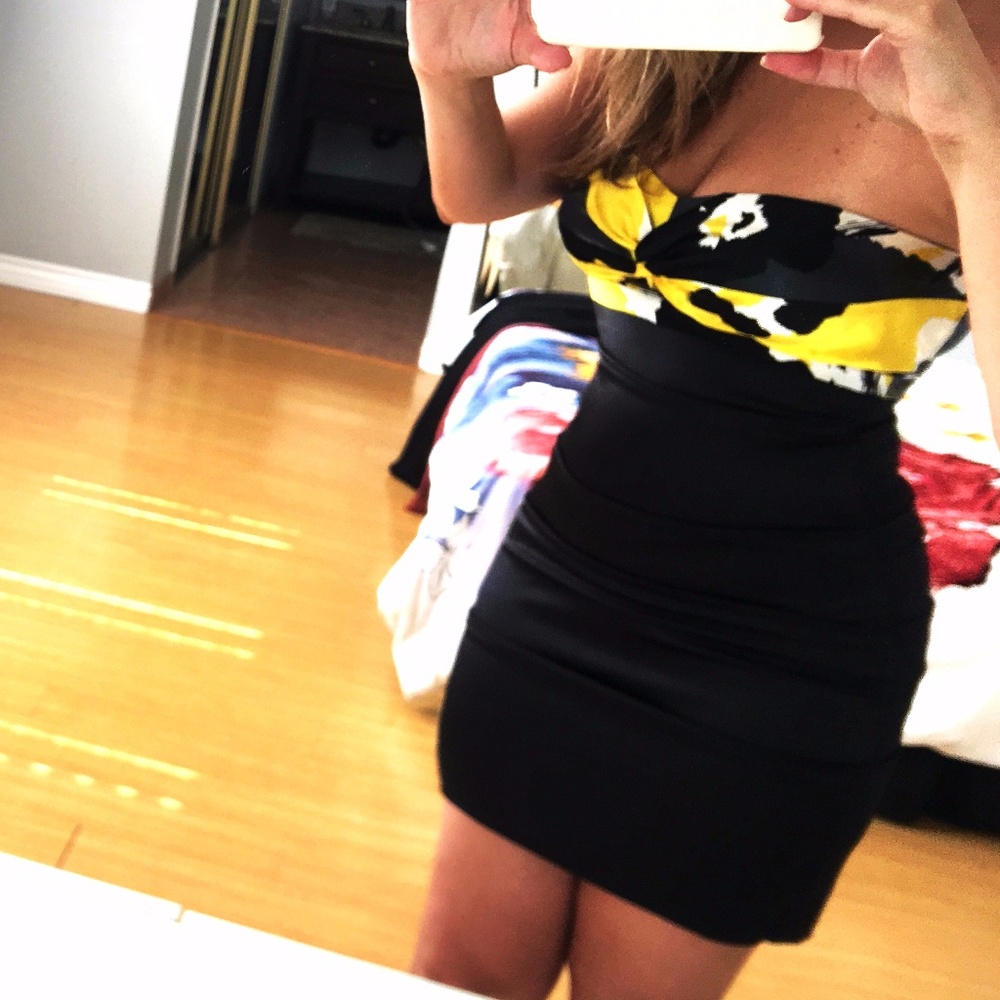 nwot Strapless Black Dress