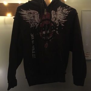 Black Hard Rock Cafe Zip Up Hoodie