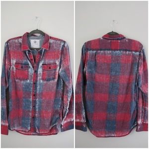 Distressed Plaid Buttondown