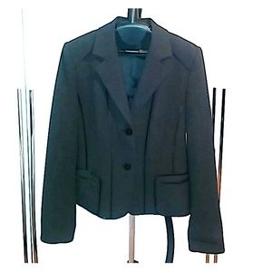 Ladies blazer, dark grey w/ black , new, no tags