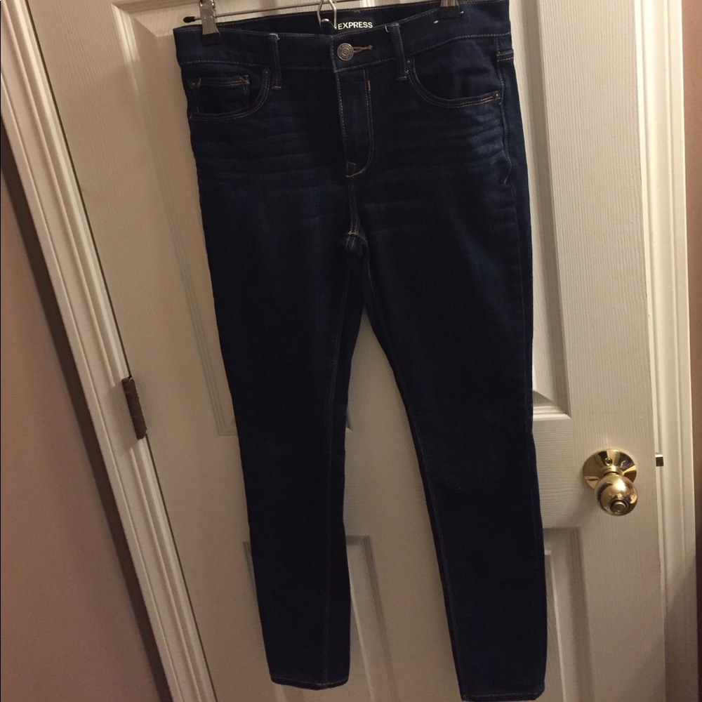 Express Medium Wash Skinny Jean Legging 8r