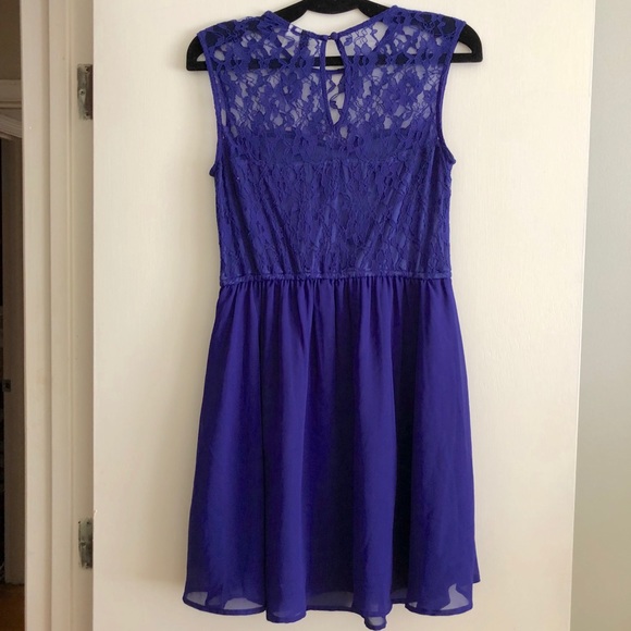 Blue Fit & Flair Dress - H&M - 12 (Fits 8) - Picture 2 of 3