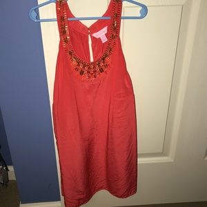 Lilly Pulitzer Coral Fashion Tank Top
