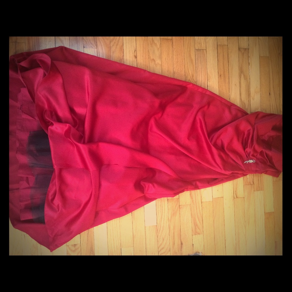 Davids Bridal Red Floor-length Gown Size 2