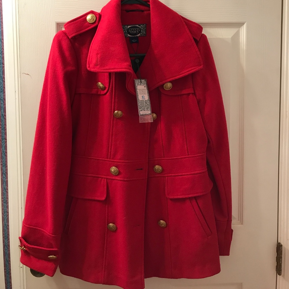Red winter coat