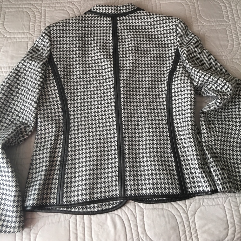 Faux Leather Trimmed Jacket