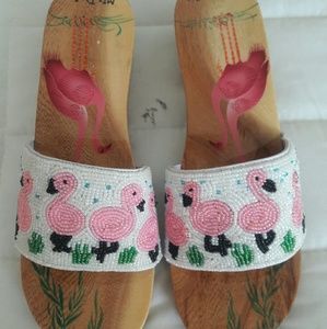 Beautiful wooden sandals