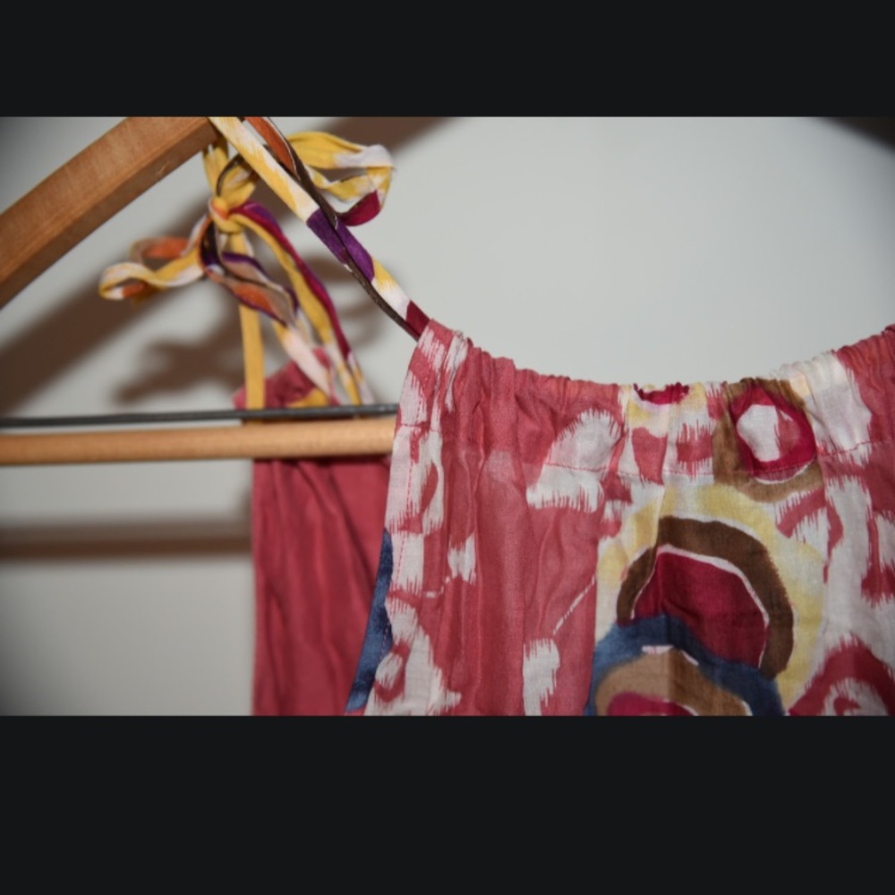 Bcbg Maxazria Patterned Thin Strap Flowy Tank Xs - image 5