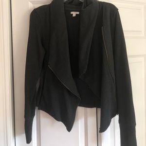 Draped Moto sweatshirt