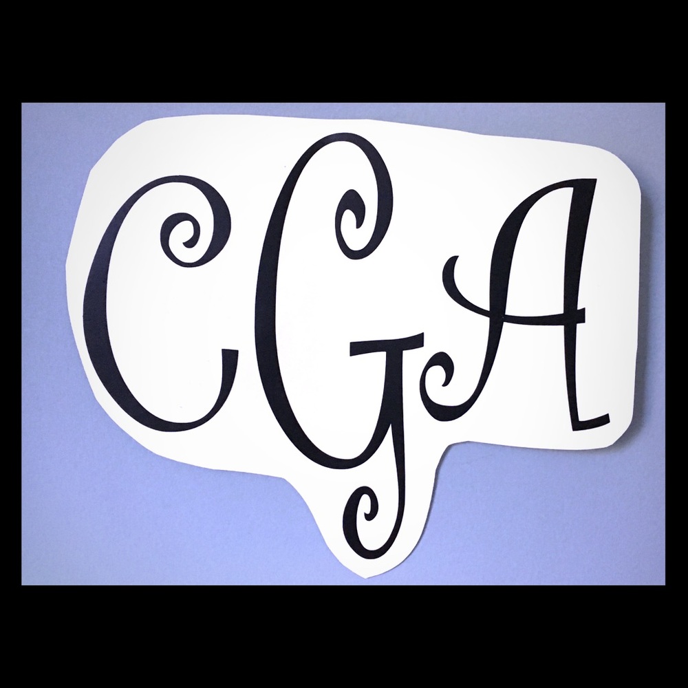 Monograms for your car ! Various sizes!