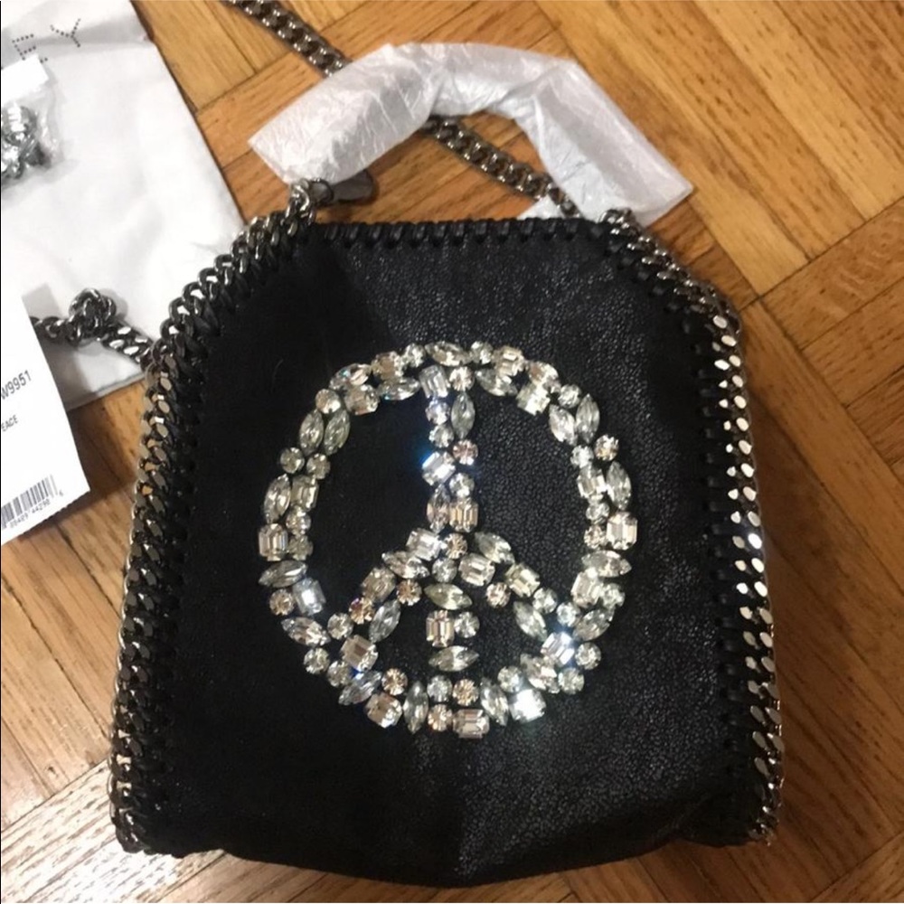 ⚡SOLD⚡NEW STELLA MCCARTNEY JEWELED PEACE FALABELLA - Picture 4 of 8