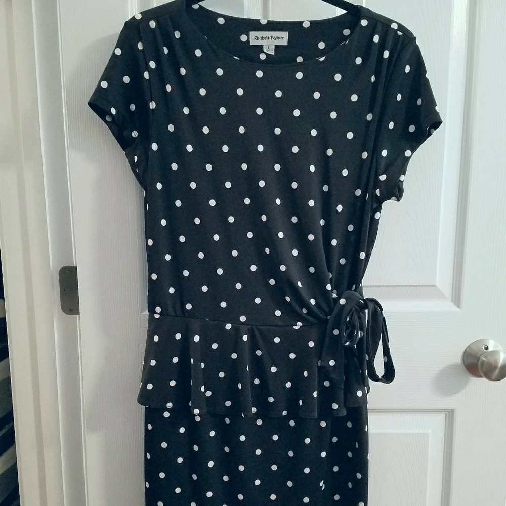 Polka Dot Peplum Dress