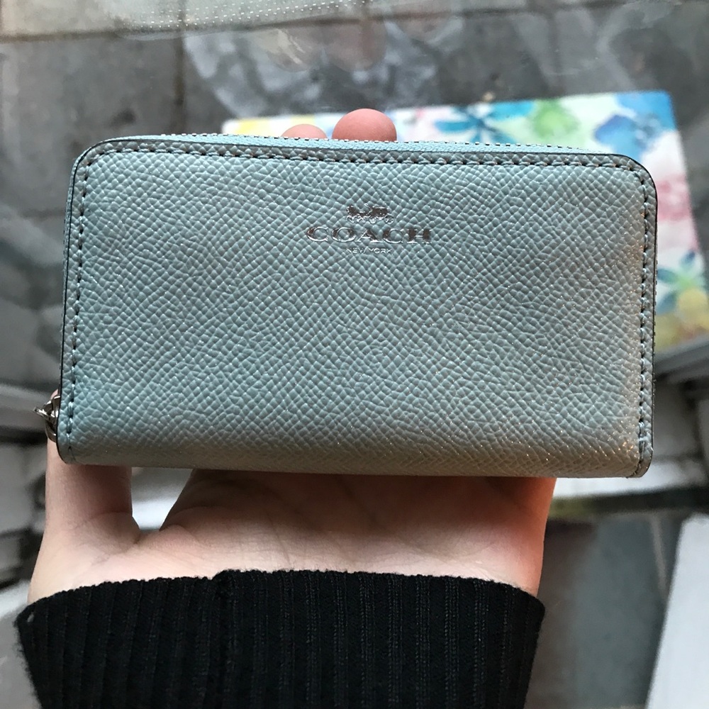Sparkly Light Blue Coach Card Holder + Wallet💸 - Picture 4 of 4