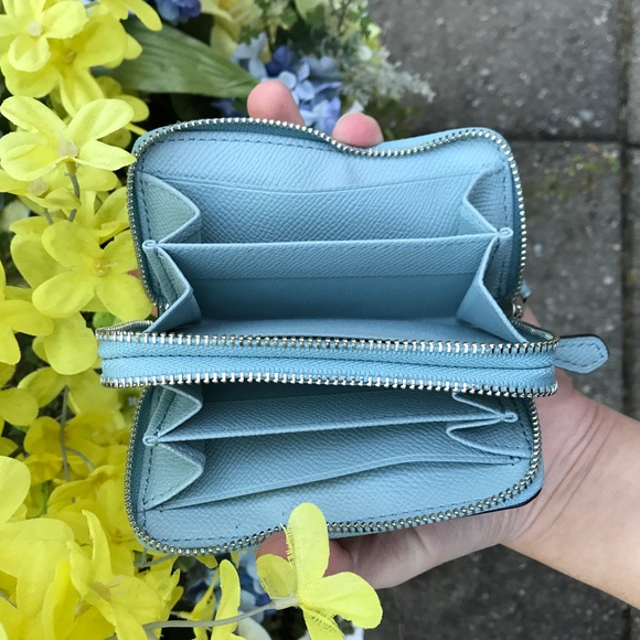 Sparkly Light Blue Coach Card Holder + Wallet💸 - Picture 2 of 4