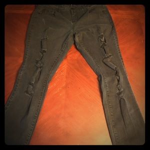 Torrid black ripped jean