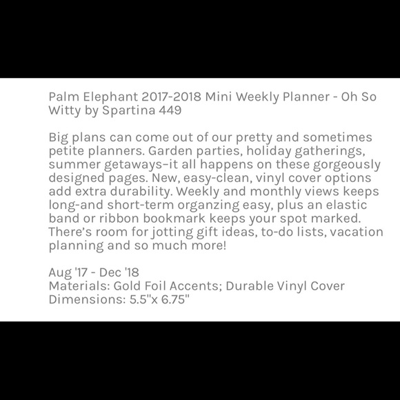 Spartina Weekly Appt  Planner •great gift idea• - Picture 2 of 4