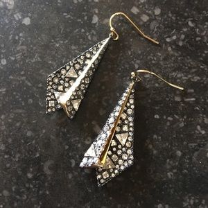 New Alexis Bittar Crystal Layered Origami Earrings New Alexis Bittar Crystal Layered Origami Earrings