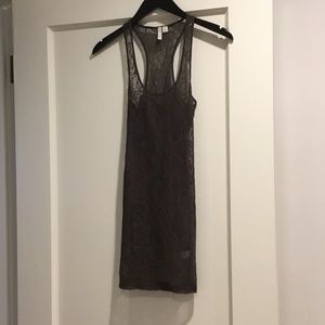 Frenchi Olive Laced Tank Frenchi Olive Laced Tank