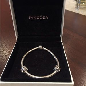 Pandora iconic silver charm bracelet Pandora iconic silver charm bracelet