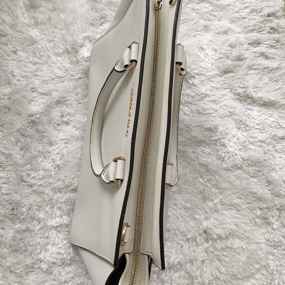 michael kors selma large satchel top-zip White leather | eBay White Michael Kors Selma Large Satchel