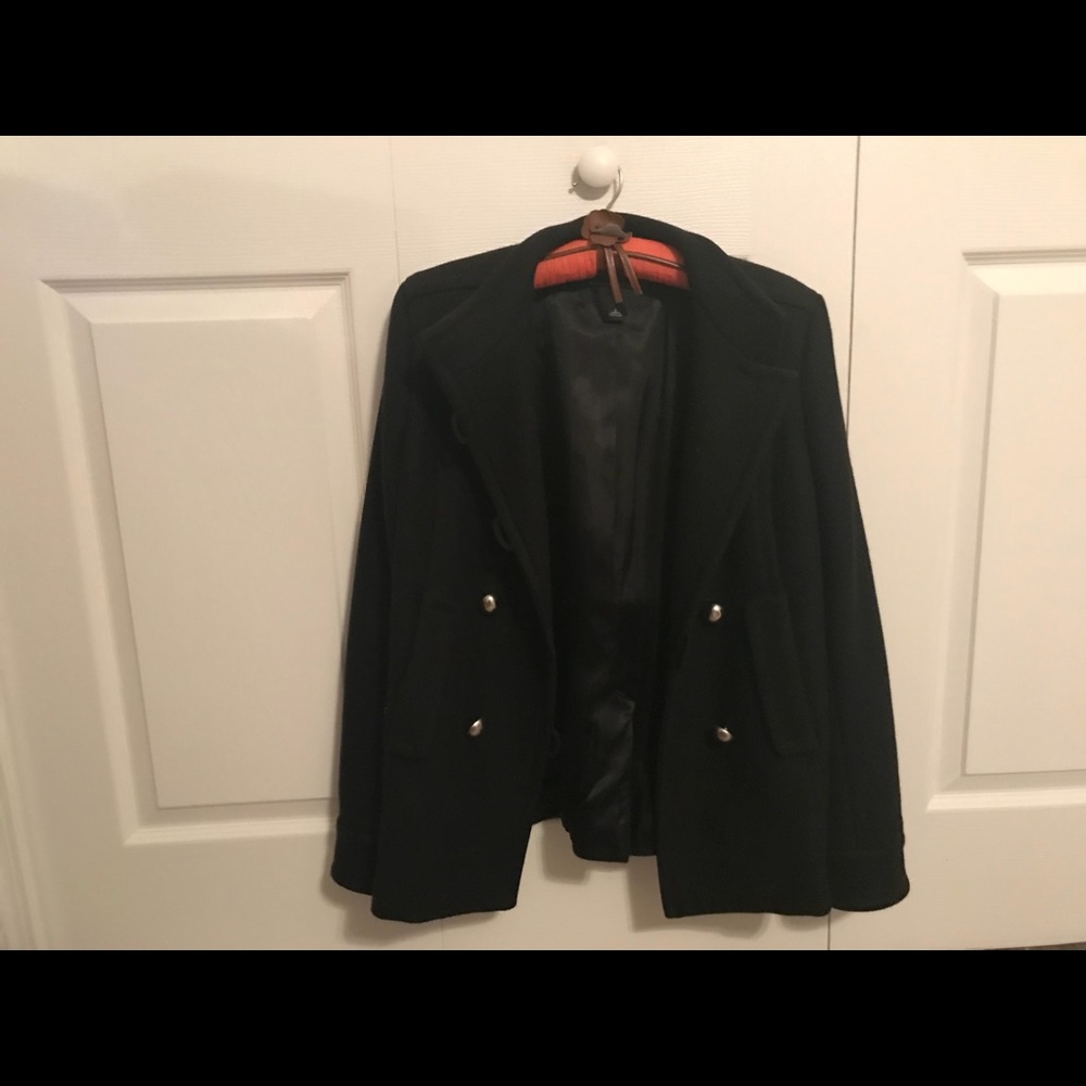 Banana Republic black wool coat