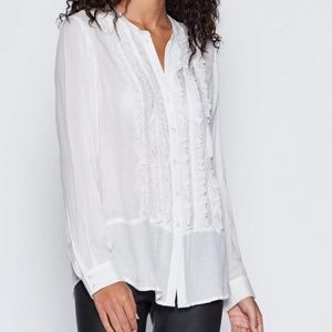 White Jeronioma Joie Tuxedo Top in Medium
