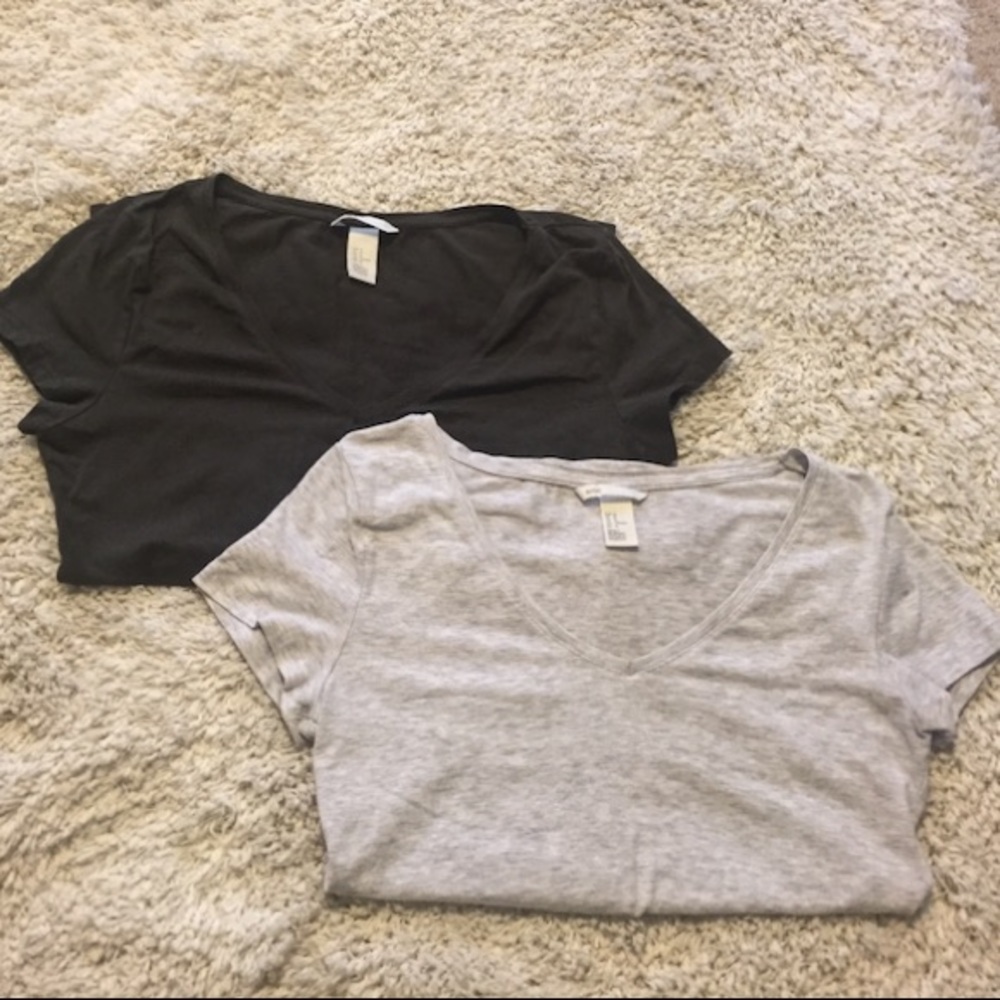 🔹BUNDLE🔹two basic V-neck tees