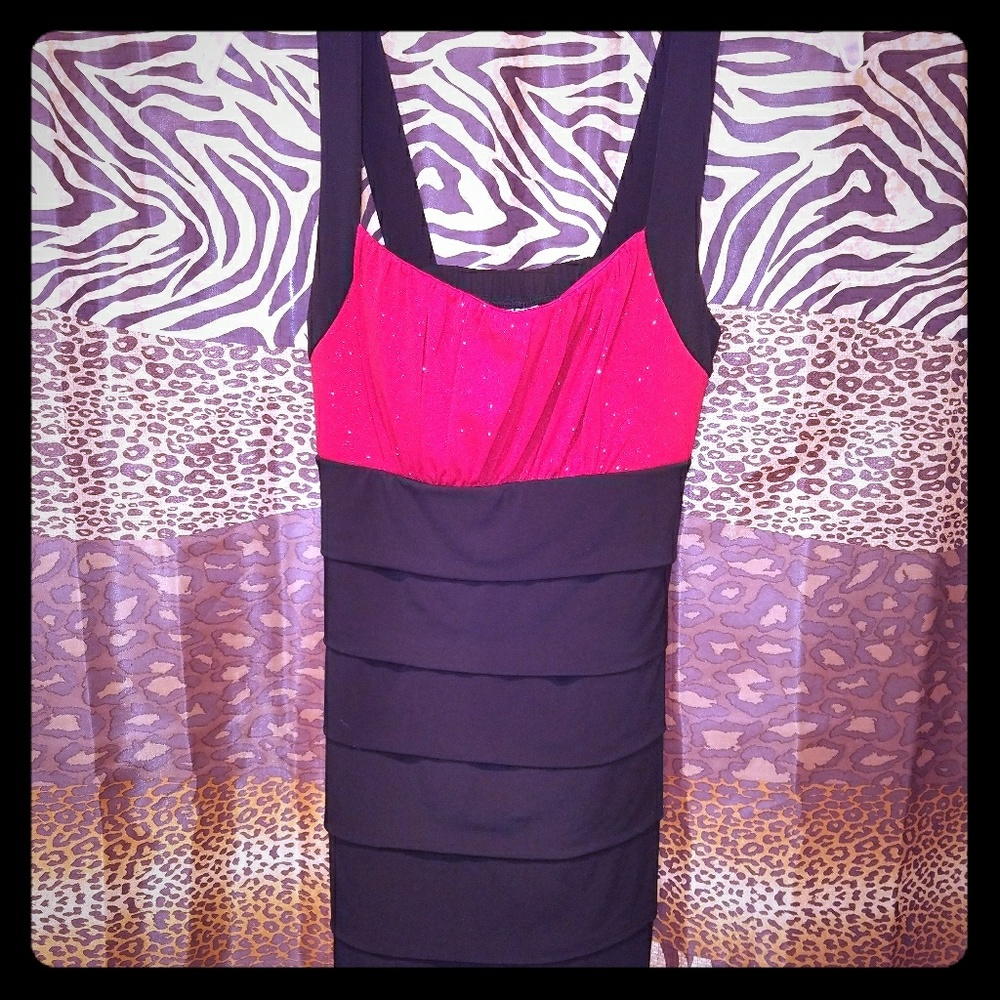 Sold** Red and black mini dress