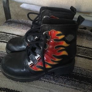 Harley Davidson Flame Biker Boots 6