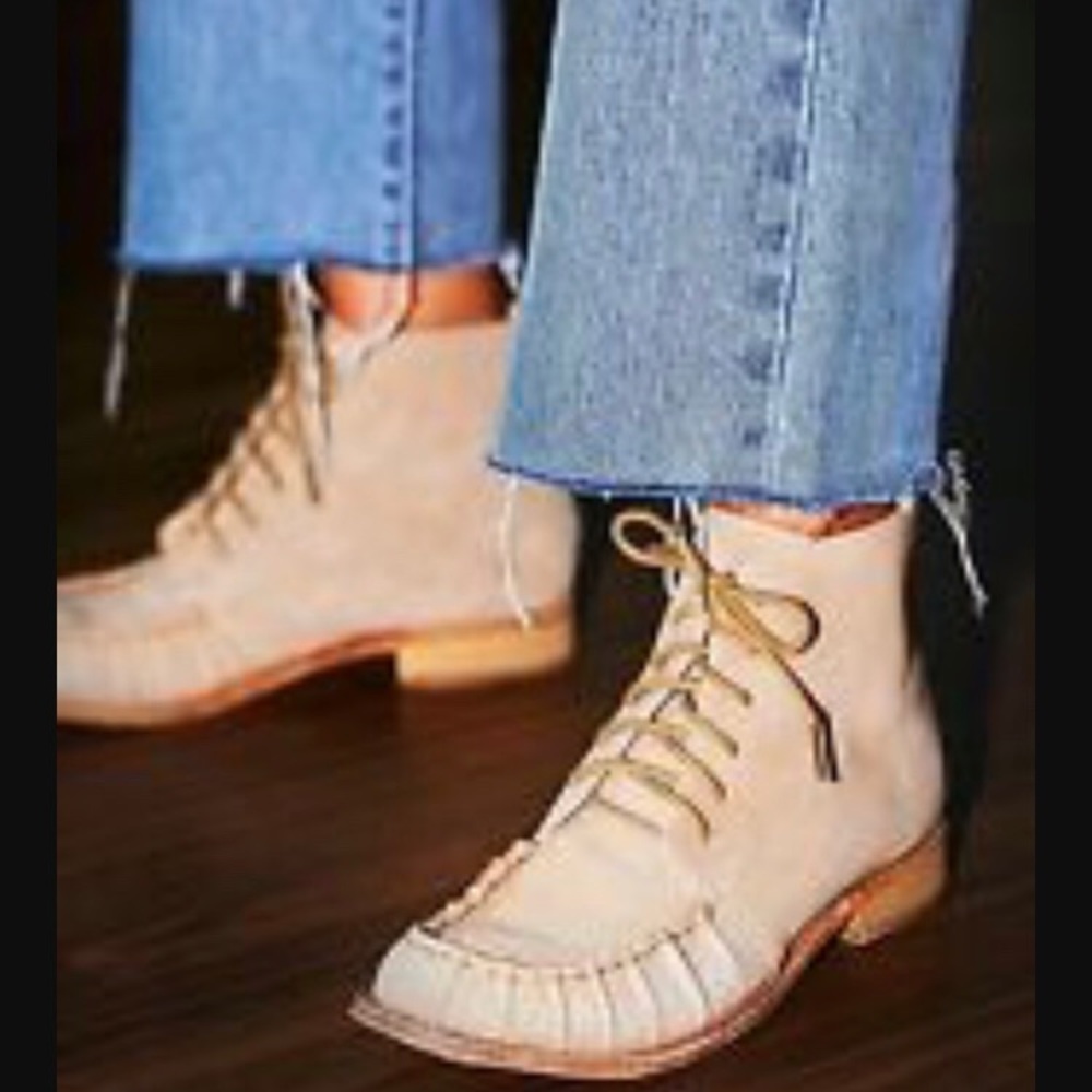 Free People Lace up Booties worn once!
