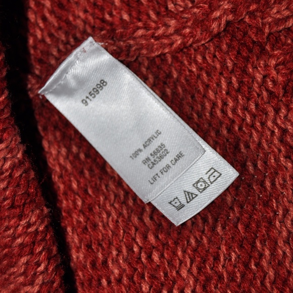 sold CABELAS Red Space-Dye Crochet Cardigan Hoodie - Picture 6 of 7