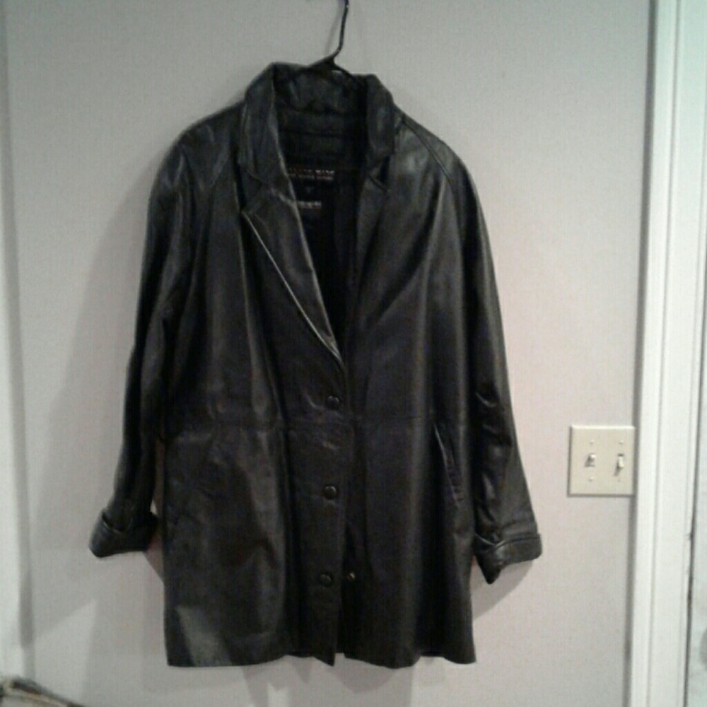 Leather coat