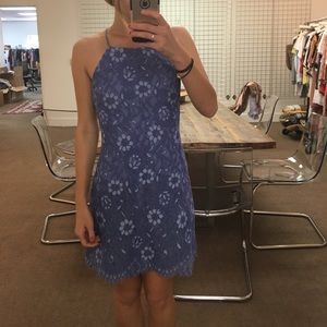 NBD purple/blue lace dress