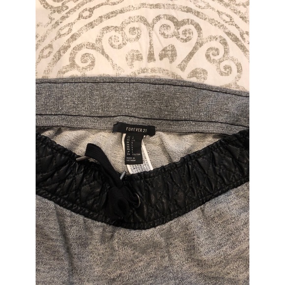 Faux Leather Trimmed Joggers - Picture 4 of 4