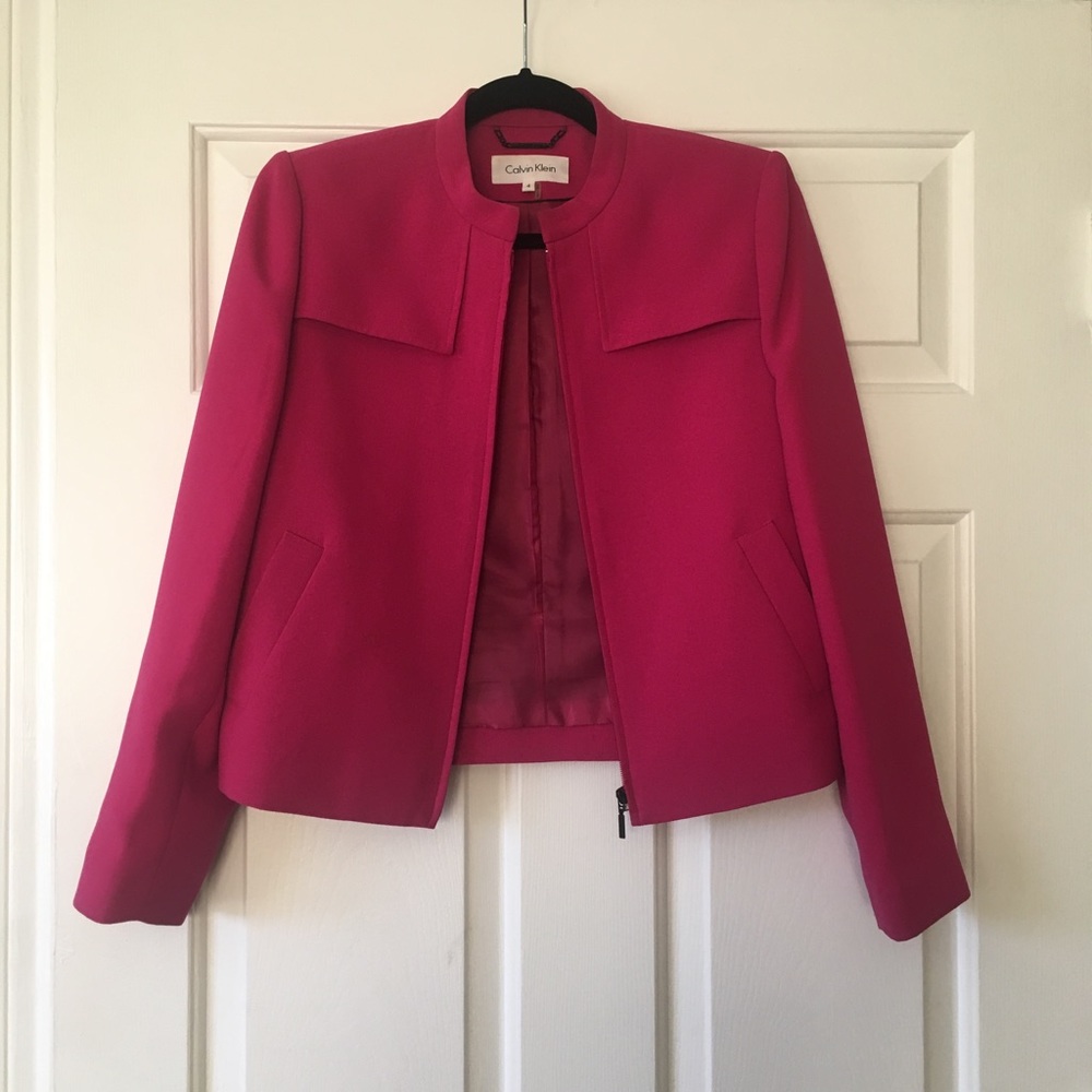 Hot pink Calvin Klein Women's Suit Jacket Blazer