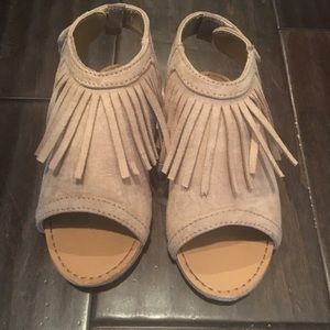 Toddler girls fringe open toe sandals