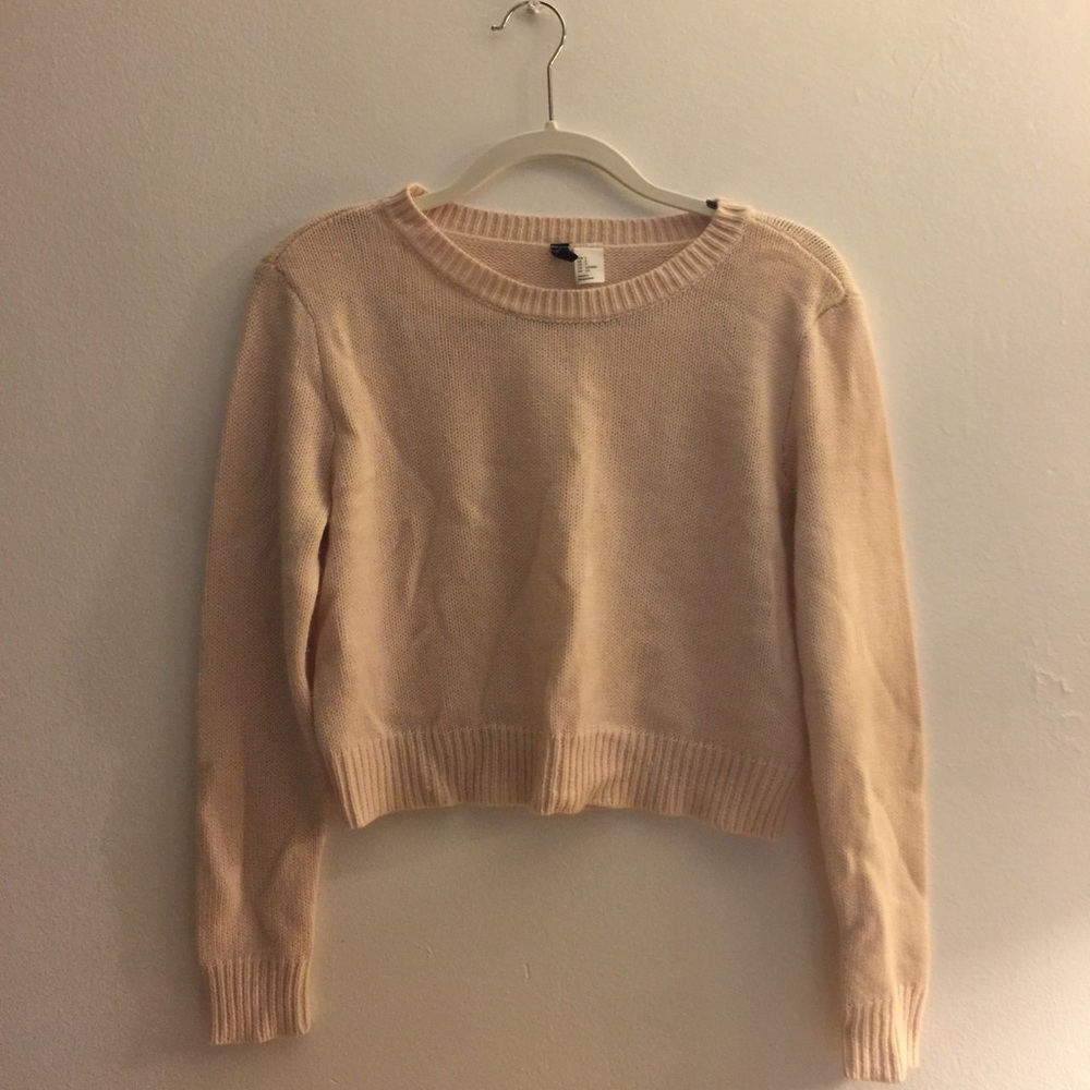 Pale Pink H&M Crop Sweater