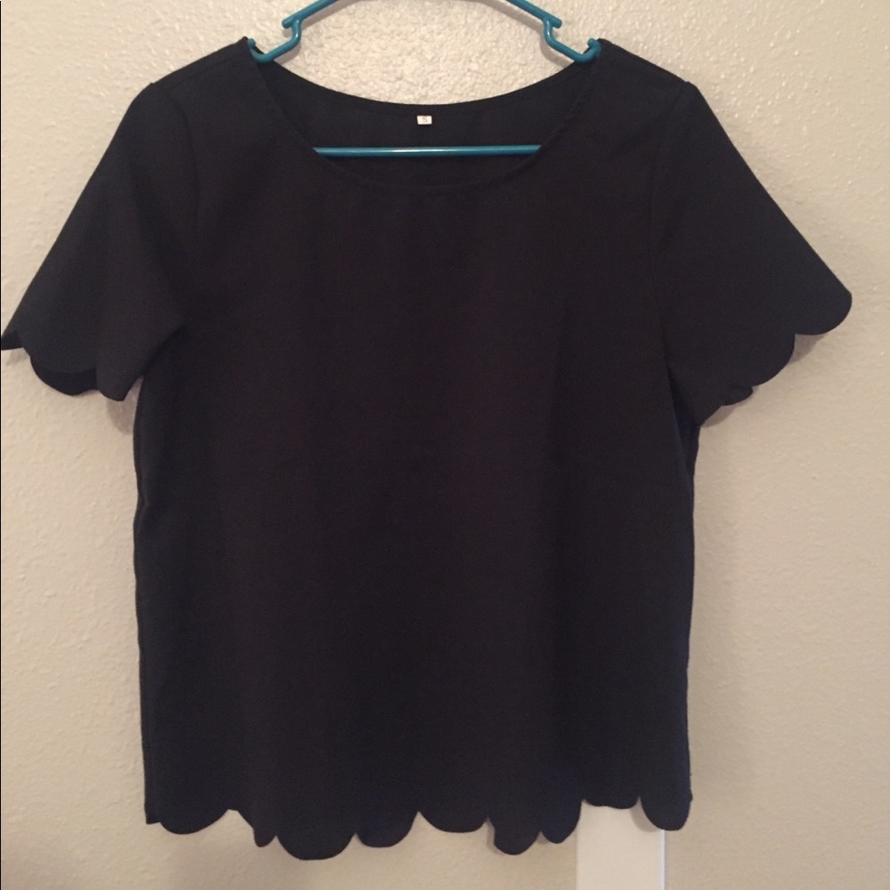 Plain black blouse