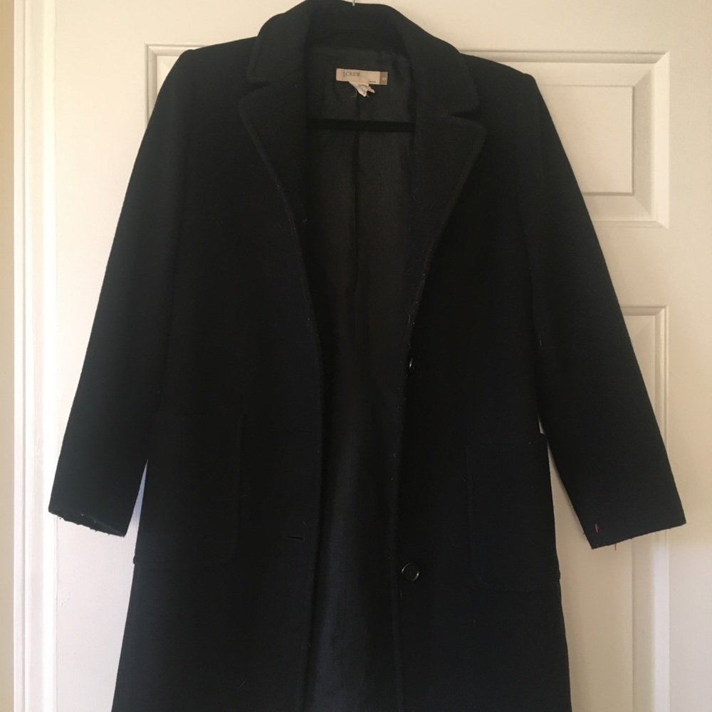 J Crew Petite Black Pea Coat