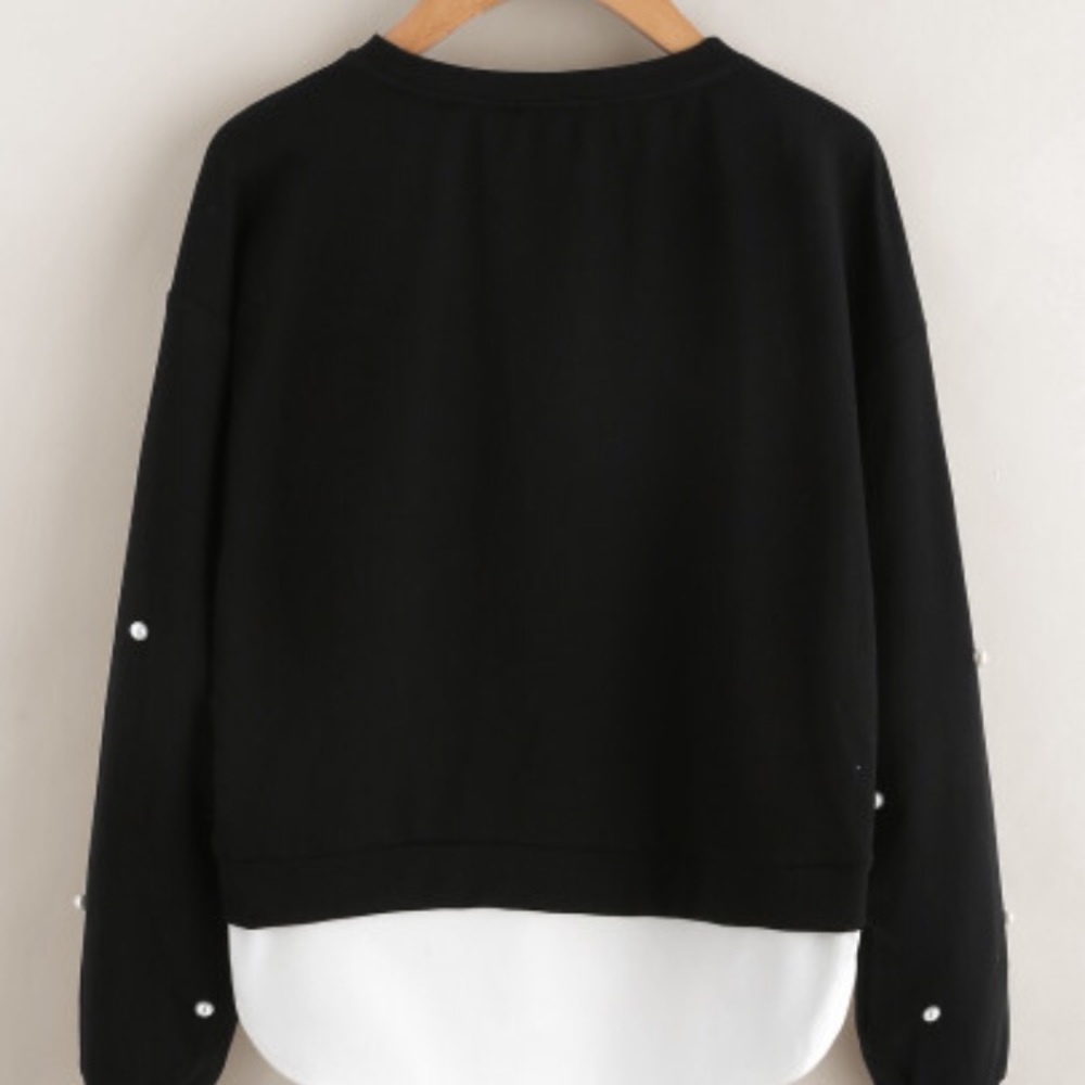 Black fancy sweatshirt sizes small medium large - Picture 2 of 5