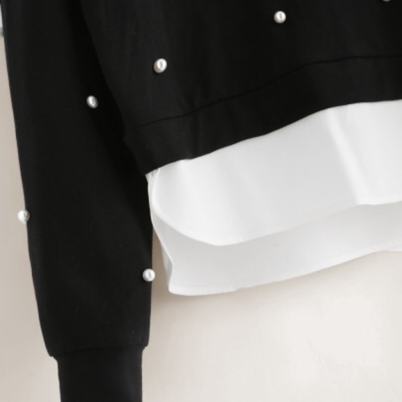 Black fancy sweatshirt sizes small medium large - Picture 3 of 5