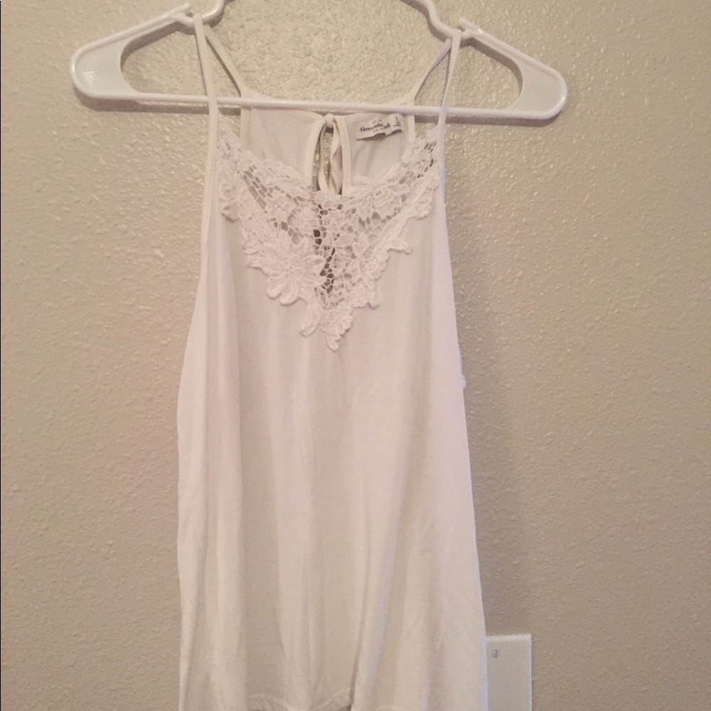 White Abercrombie tank