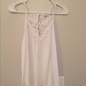 White Abercrombie tank White Abercrombie tank