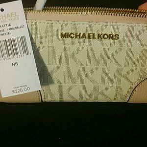 Mk cream and Beig wallet