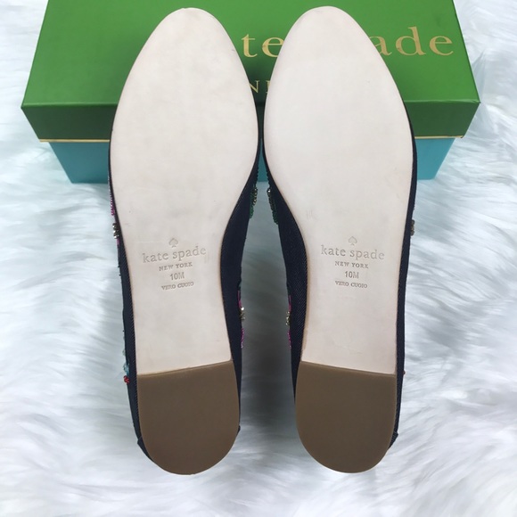 Kate Spade New York Saville Indigo Denim Flats. - Picture 3 of 8