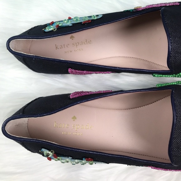 Kate Spade New York Saville Indigo Denim Flats. - Picture 4 of 8