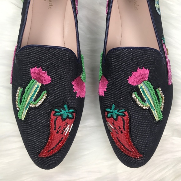 Kate Spade New York Saville Indigo Denim Flats. - Picture 5 of 8