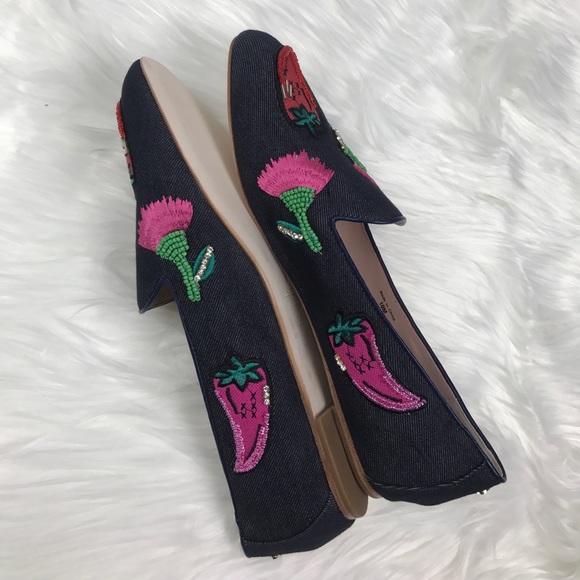 Kate Spade New York Saville Indigo Denim Flats. - Picture 7 of 8